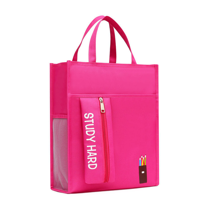 Bolsa de archivos portátil con cremallera bolsa de información A4 bolsa de libro de aprendizaje clase de entrenamiento tutorial bolsa maletín impresión logo