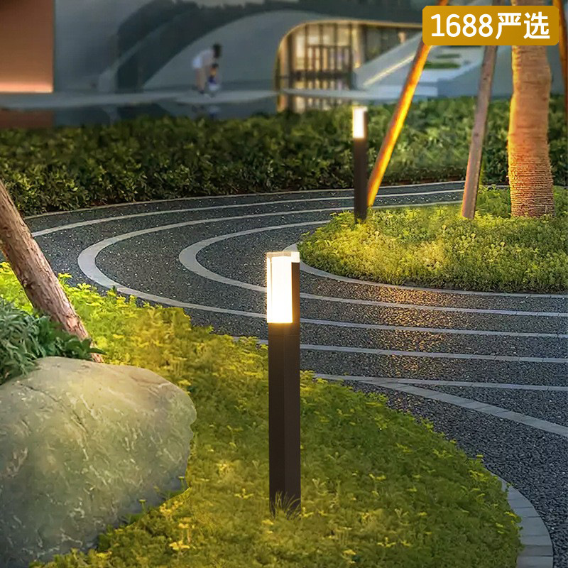 [Selección estricta] lámpara de césped al aire libre lámpara de patio impermeable simple jardín moderno lámpara de césped lámpara de paisaje LED