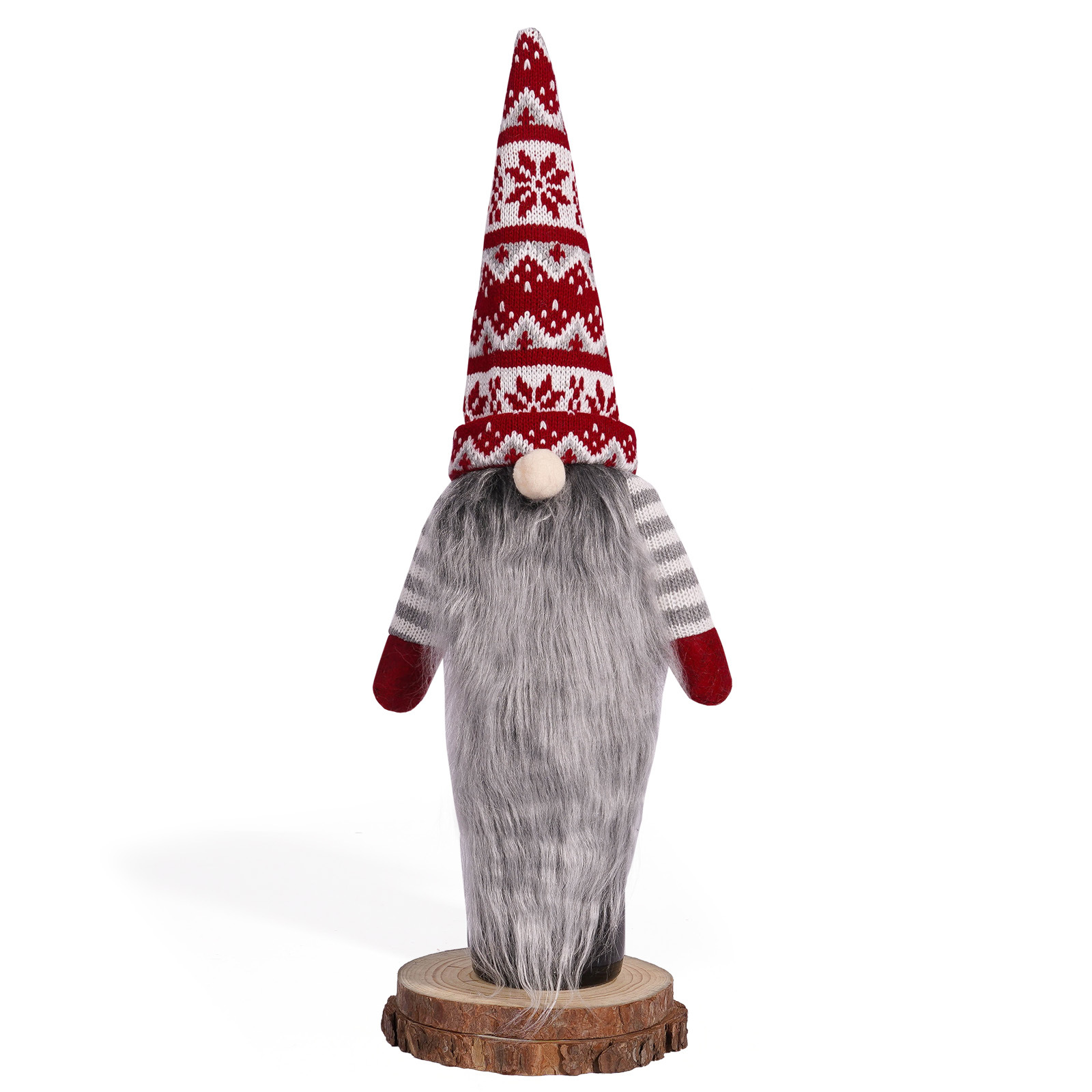 Decoraciones navideñas transfronterizas europeas y estadounidenses de punto sin rostro hombre barbudo botella de vino tapa de botella de vino decoración de vacaciones