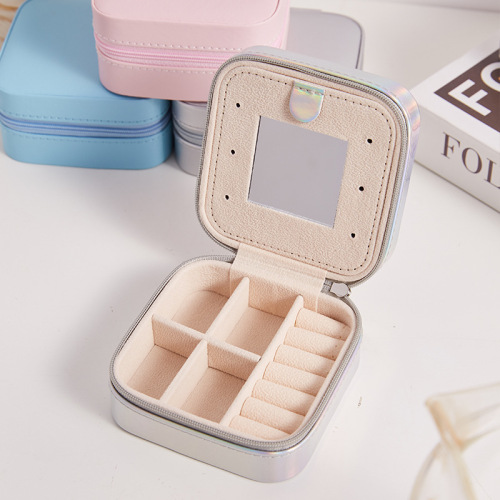 Accessories jewelry box storage box earring ring box decorative earrings and accessories storage box Instagram style large capacity mirror