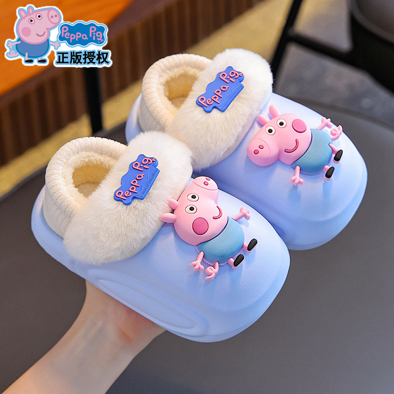 Piggy Page 2025 nuevo invierno bolsas de niños zapatos de tacones de algodón para niños y niñas calentamiento impermeable desmontable toallas de algodón bebé