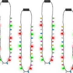 2025 新しい LED 発光ネックレスクリスマス装飾品 LED ライトフラッシュ小さなイチゴ電球ネックレスビーズチェーン