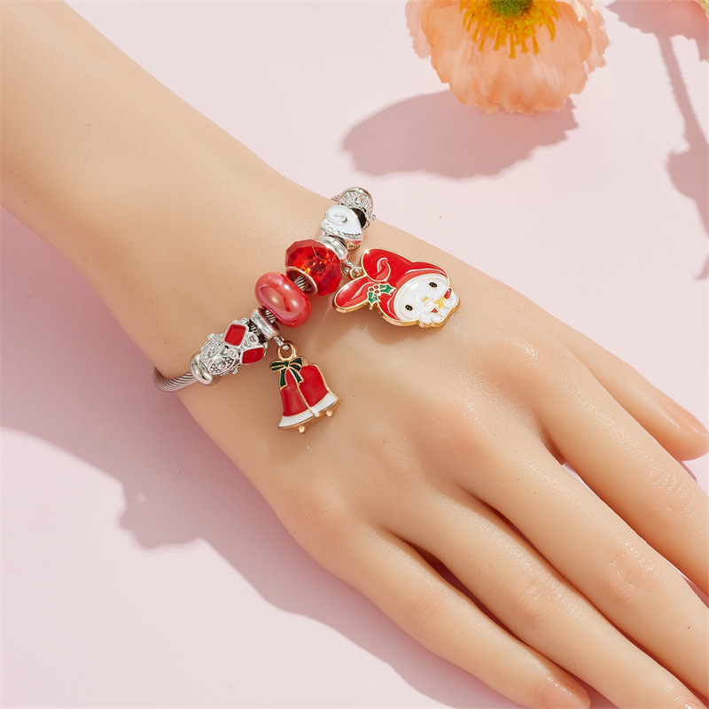 pandora cartoon christmas bracelet female girlfriends bracelet student cute hello kitty cinnamoroll babycinnamoroll pendant bracelet full figure