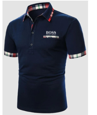 2024 nuevo Aliexpress transfronterizo verano delgado casual de manga corta cremallera estriada solapa camiseta camiseta polo