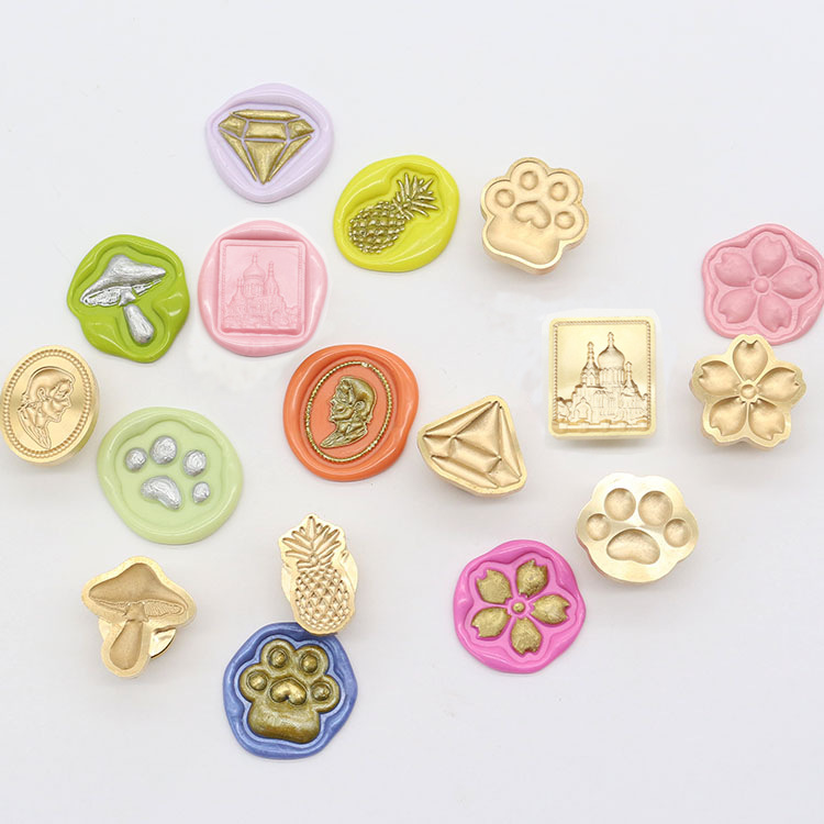 火漆印章批发异形浮雕mini文艺系列手账密封蜡制作各种异形印章