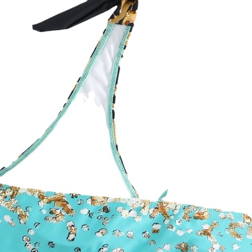 Designer Leopard Print Bikini Swimwear Western Style Straps Women's Swimsuit Sexy Bikini