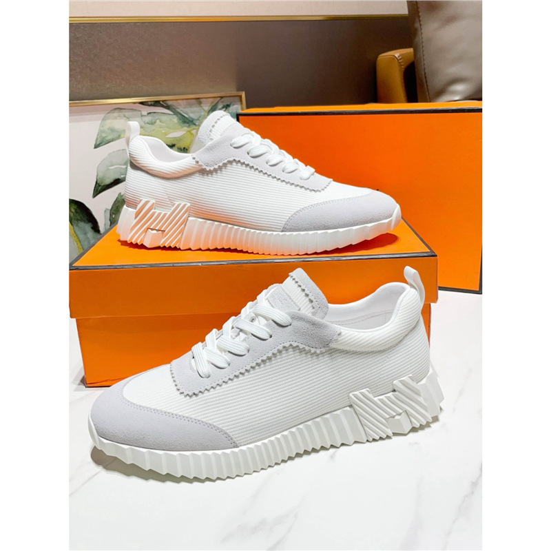 European Trendy Brand Classy Fashion Men's Shoes 2024 New Casual White Shoes Thick-Soled Lace-Up Running Sports Men's Shoes