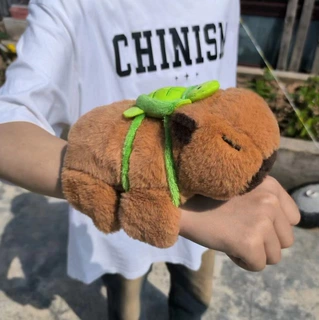 爆款卡皮巴拉啪啪圈水豚玩偶公仔搞怪水豚毛绒玩具抓机娃娃礼物