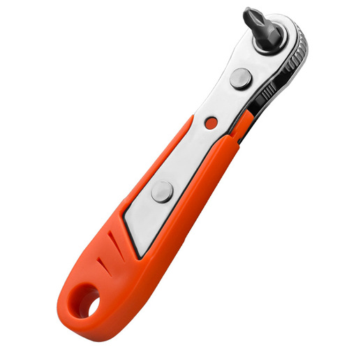 Forward and reverse mini 36-tooth ratchet screwdriver small space repair operation bit socket dual-purpose L corner wrench