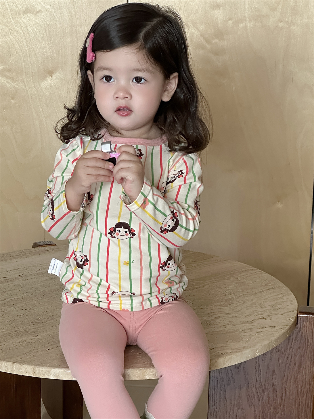 2025 ropa de otoño niñas pijamas bebés ropa infantil coreana ropa infantil ropa de casa bebé dos piezas ropa de otoño