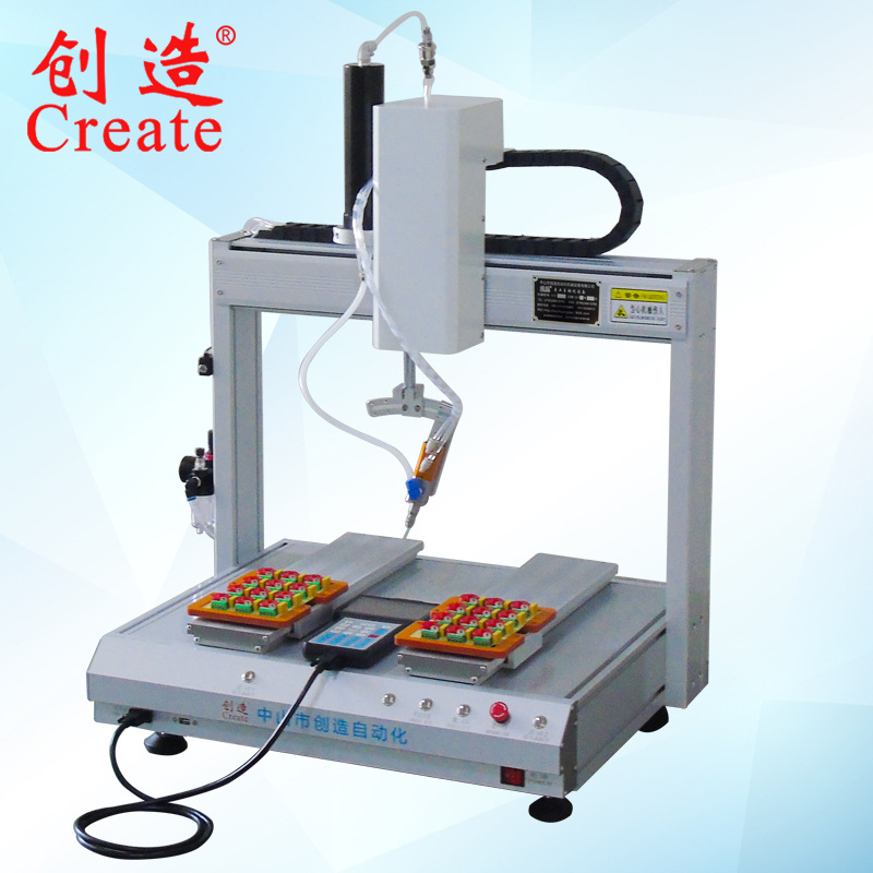 双工位自动打胶机 R轴点胶机 滴胶 带旋转灌胶 设备制造