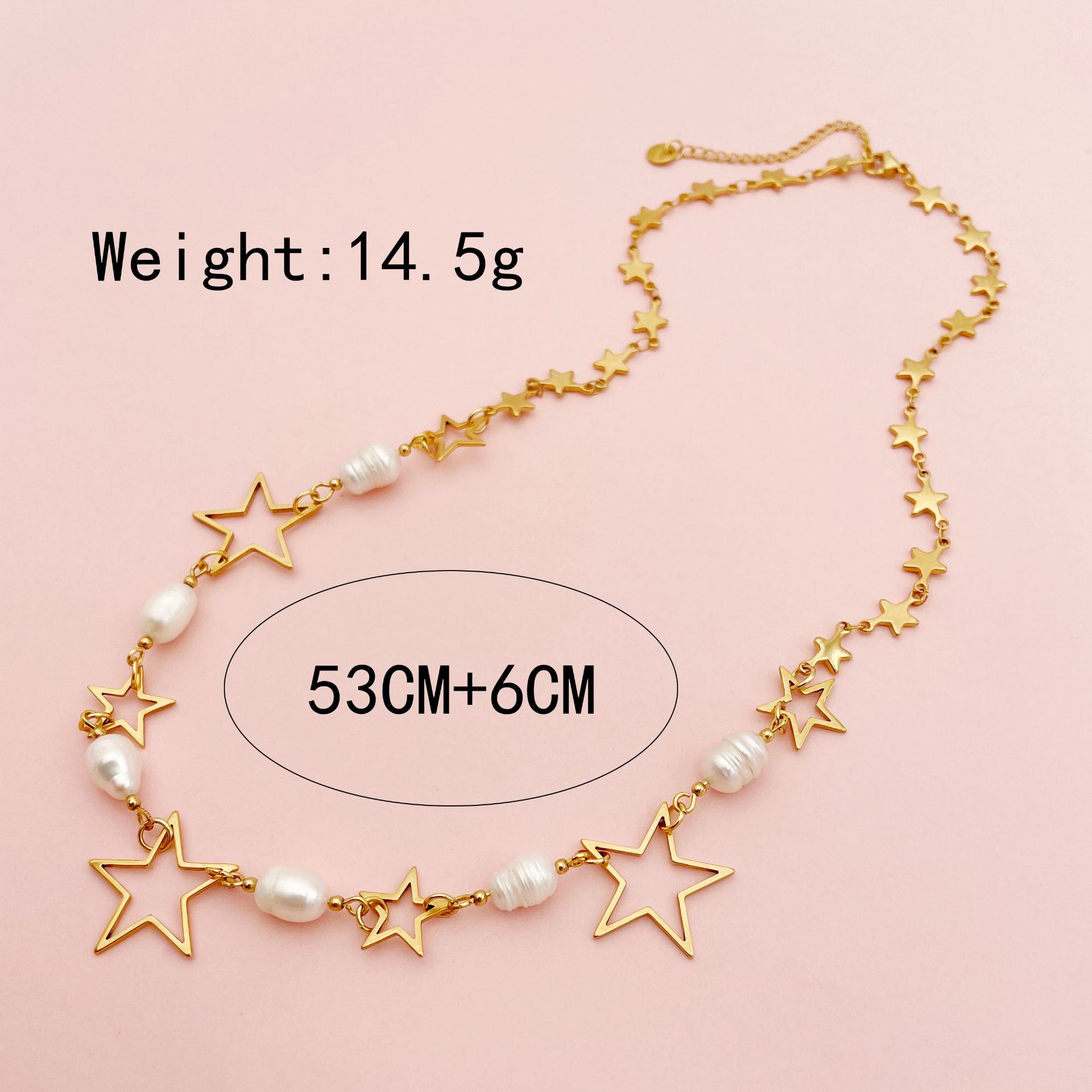 Fashion Star Stainless Steel Plating Chain Necklace 1 Piece