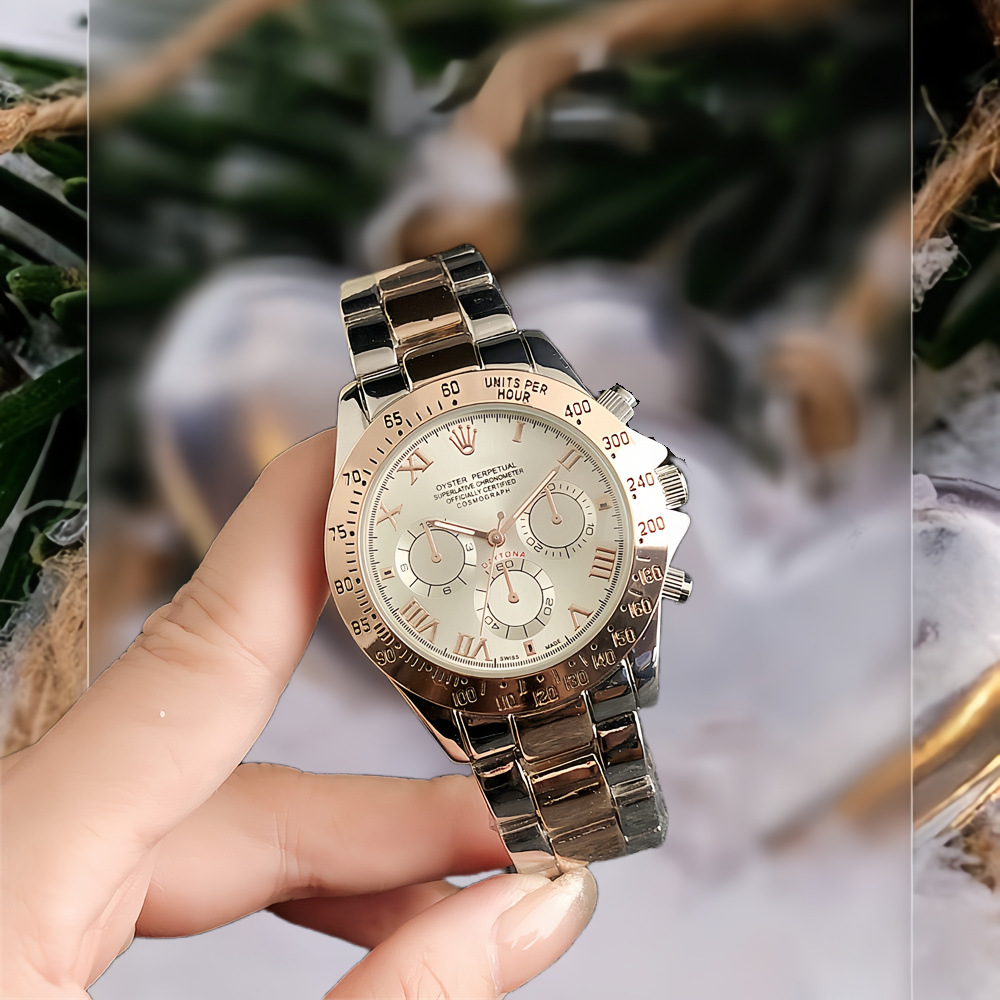 Manufacturer Wholesale Hot-Selling Foreign Trade Watch Cross-Border Steel Band Quartz Watch Fashion Simple Men's Watch Business Men's Watch