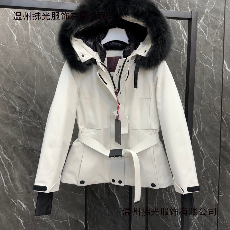 [In-Stock Direct Shipment] Grenoble New Model Moncler down Jacket Ski Jacket with Waist-Cinching Short Style and Fox Fur for Winter