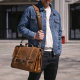 Vintage British Style Briefcase Genuine Leather Refined Business Men's Bag Crazy Horse Leather Handbag Cowhide Commuter Computer Bag