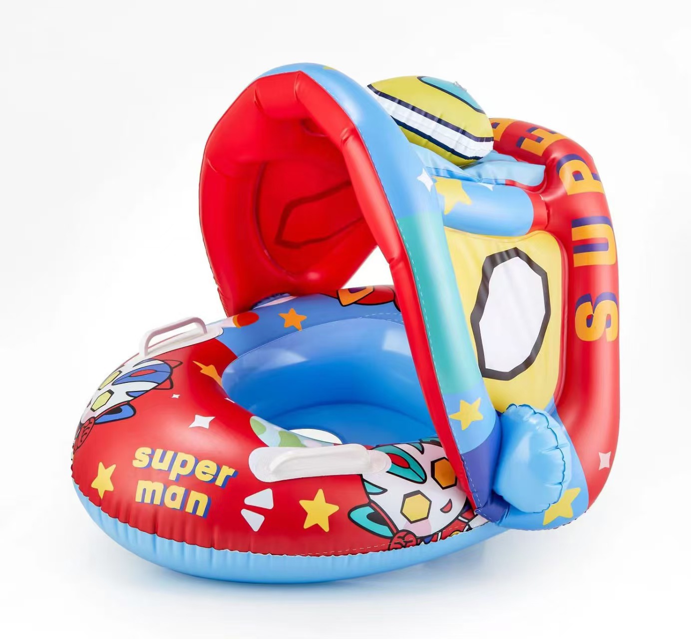 Anillo de natación para niños, anillo de asiento para bebés, asiento de automóvil debajo de las axilas, 1 - 3 años y más de 6 meses, anti-rollover