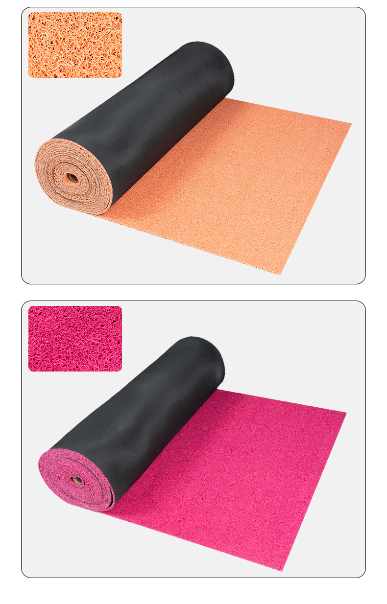 Universal Pvc Car Floor Mats, Encrypted Flat-Bottomed Wire Loop Roll Material, Can Be Cut, Non-Slip, Thickened, Waterproof Mats for Cross-Border Sales
