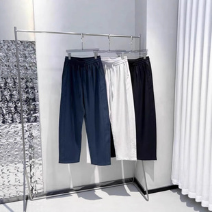 Summer High-Quality Lyocell Straight Pants with Elastic Waist, Linen Old Money Style, Ultra-Thin, Breathable, Cool and Loose Casual Pants