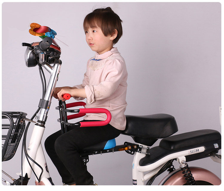Electric Scooter Battery Bike Child Safety Seat Front-Mounted Foldable Quick-Release Child Seat with Full Surround Cushion