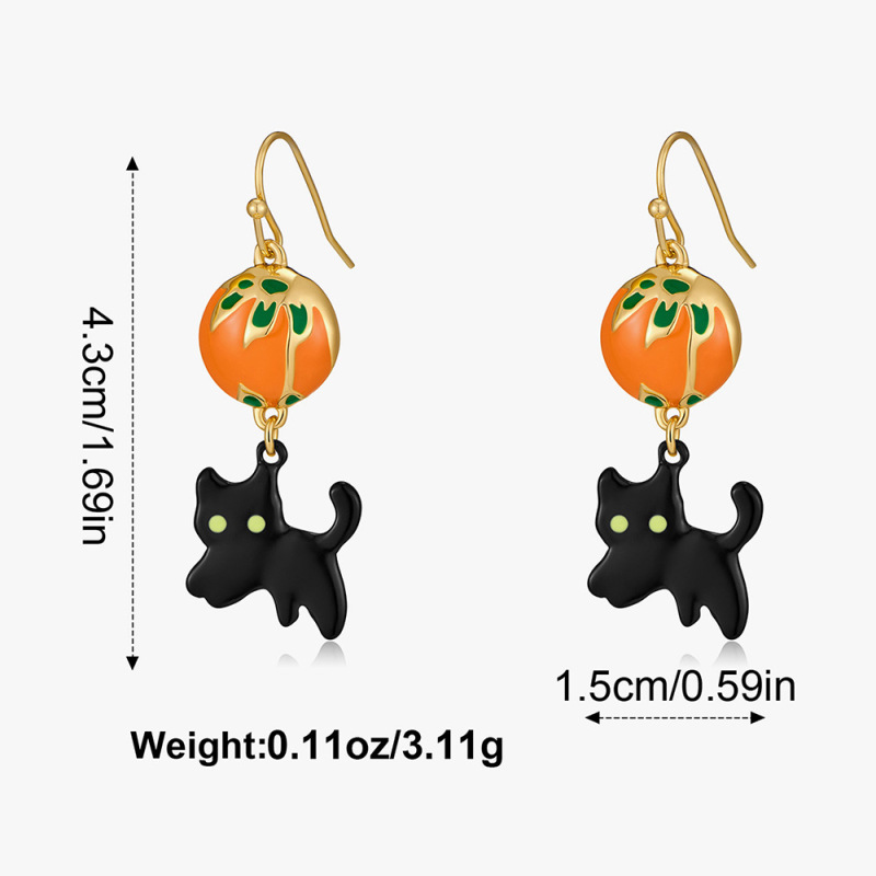 欧米のファッションはハロウィーンのかぼちゃのペンダントのイヤリングのフリンジの創意の個性の長いタイプはダイヤモンドの耳飾りを入れます。|undefined