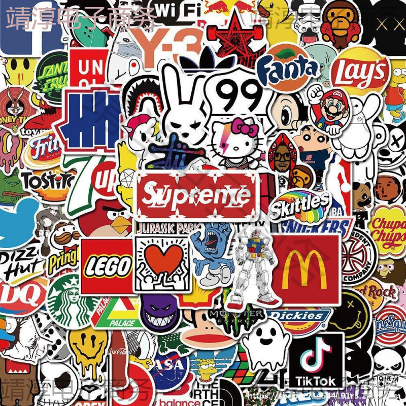 600 Trendy Brand Stickers Surper Sneakers Suitcase Tablet Phone Case Handbook Decorative Waterproof Stickers