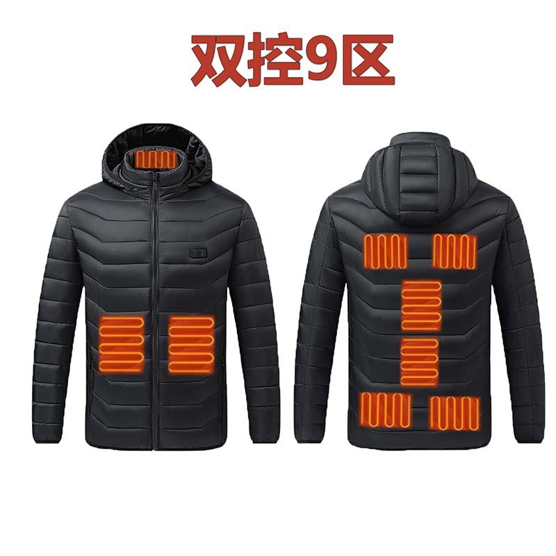 跨境发热棉服冬季爆款发热服USB接口户外保暖加热棉衣恒温加热服|undefined