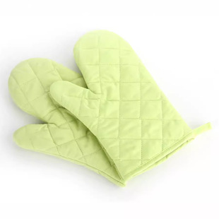 Solid color quilted microwave oven anti-scalding heat insulation high temperature non-slip gloves kitchen oven baking special factory outlet