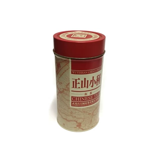 正山小种红茶茶叶包装罐子 过年送礼茶叶礼品罐 圆形马口铁罐