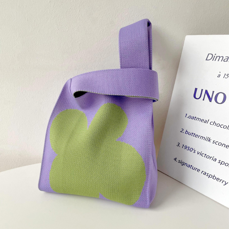 Bolsos, diseño de nicho femenino, bolso de punto personalizado, bolso tejido de un solo hombro de punto de todo fósforo, bolso de mano, bolso de mano