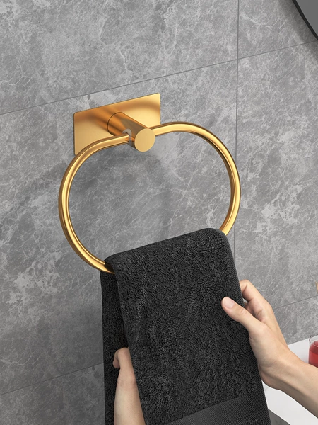 (Cross-border hot product) Golden oval square bottom towel ring