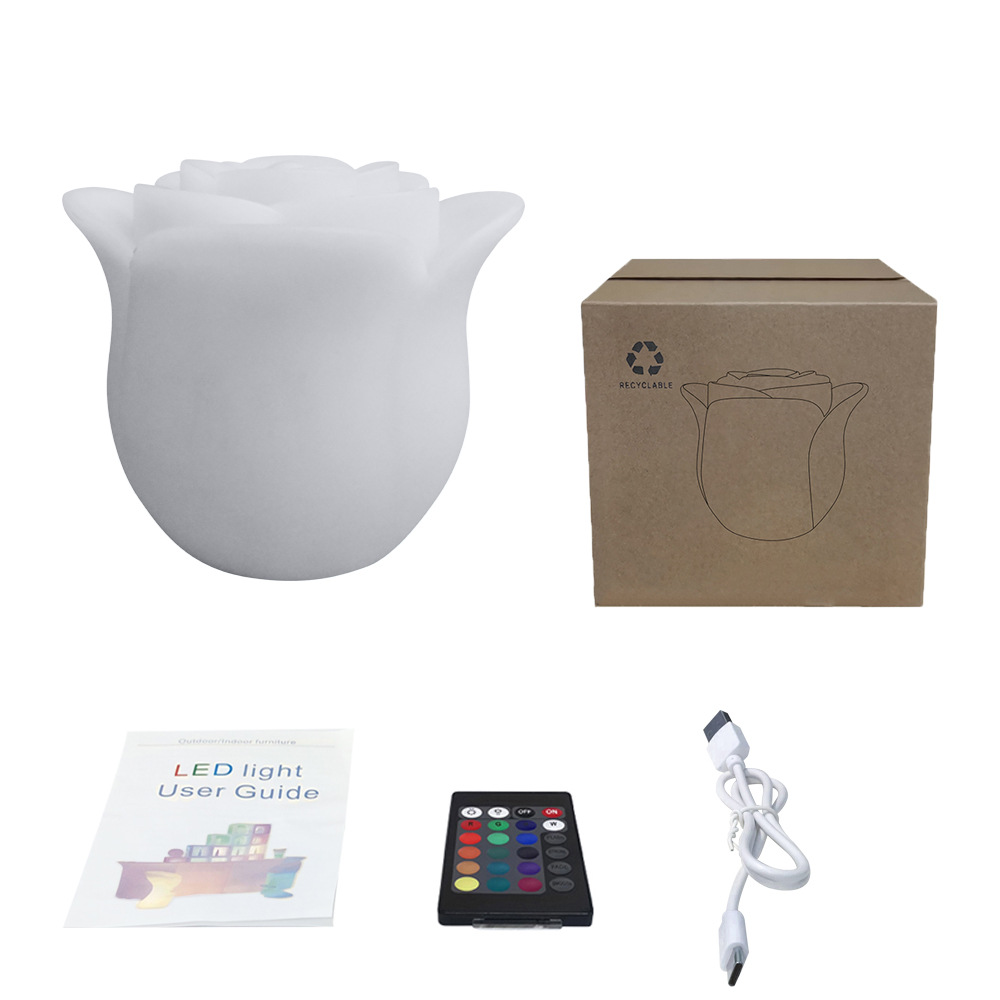 Transfronterizo LED rotomolding control remoto ajustable rosa lámpara de noche dormitorio cabecera lámpara de boda bar KTV lámpara de escritorio decorativa