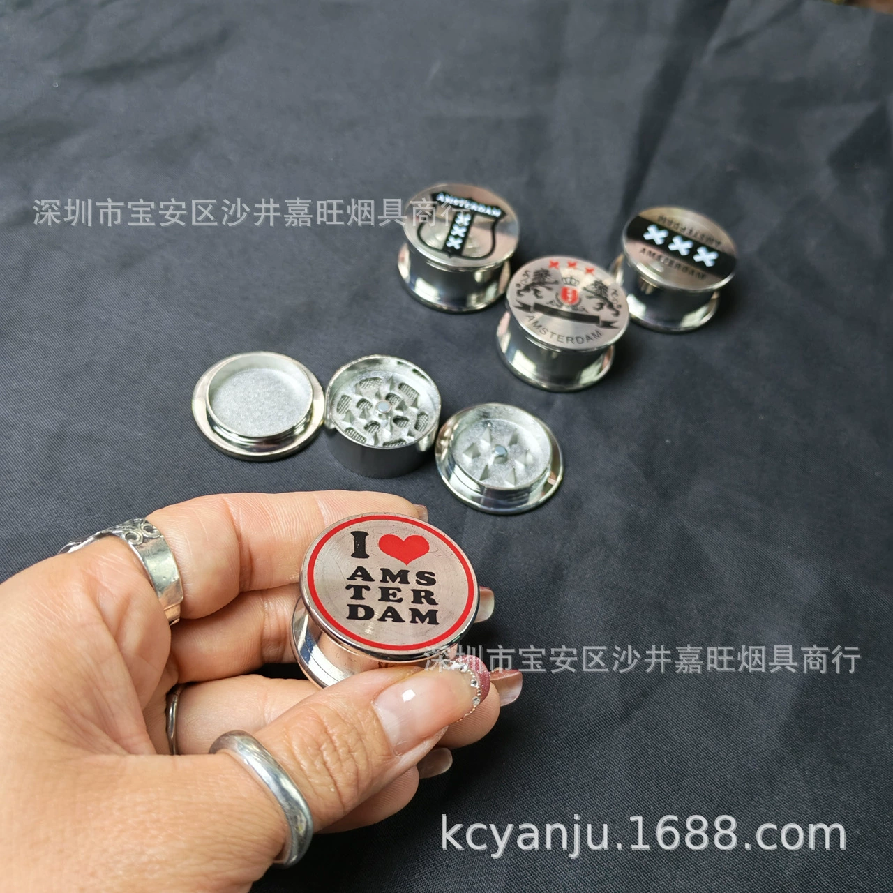 5813 повседневная металлическая портативная металлическая мельница Двухслойная герметичная мельница