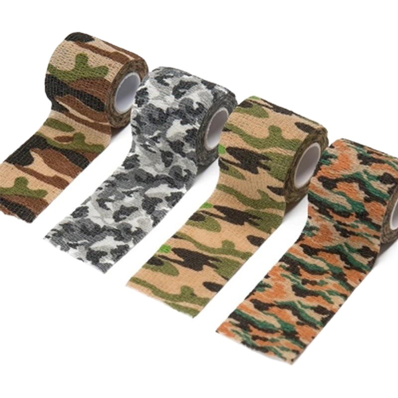 Cinta elástica autoadhesiva de camuflaje al por mayor del fabricante, vendaje elástico autoadhesivo deportivo protector no tejido.
