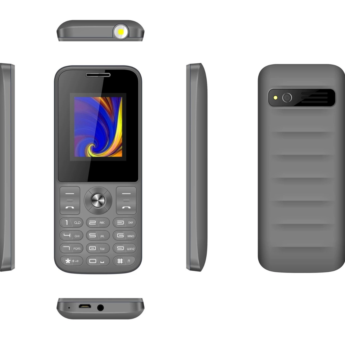 MIQOO OEM 2.42G 2SIM, 5C аккумулятор, аватар-функция, кнопка, язык для пожилых, экспорт в Африку