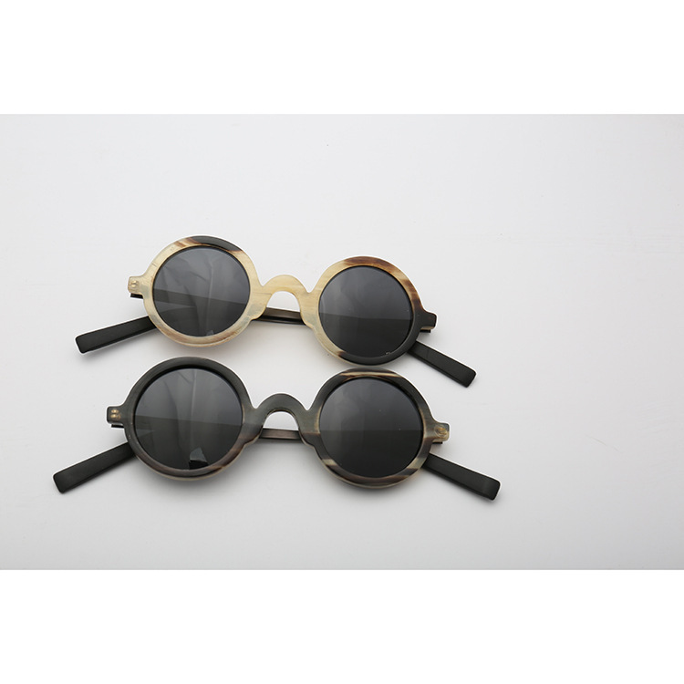 New handmade horn retro high-end sunglasses frame can be equipped with myopia anti-blue light glasses pure natural processing