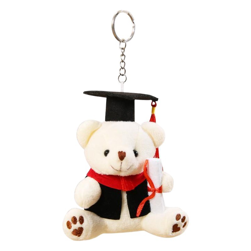 Oso de graduación vistiendo doctor sombrero oso Doctor Oso oso de peluche de juguete muñeca de trapo colgante temporada de graduación regalo conmemorativo