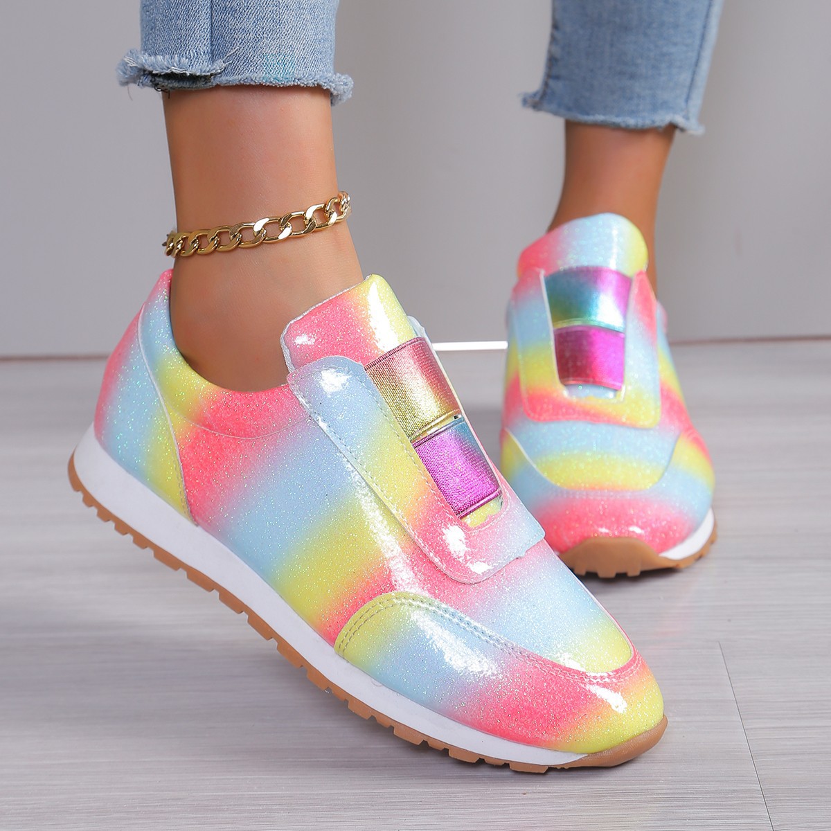 Women's Casual Vintage Style Colorful Round Toe Casual Shoes display picture 3