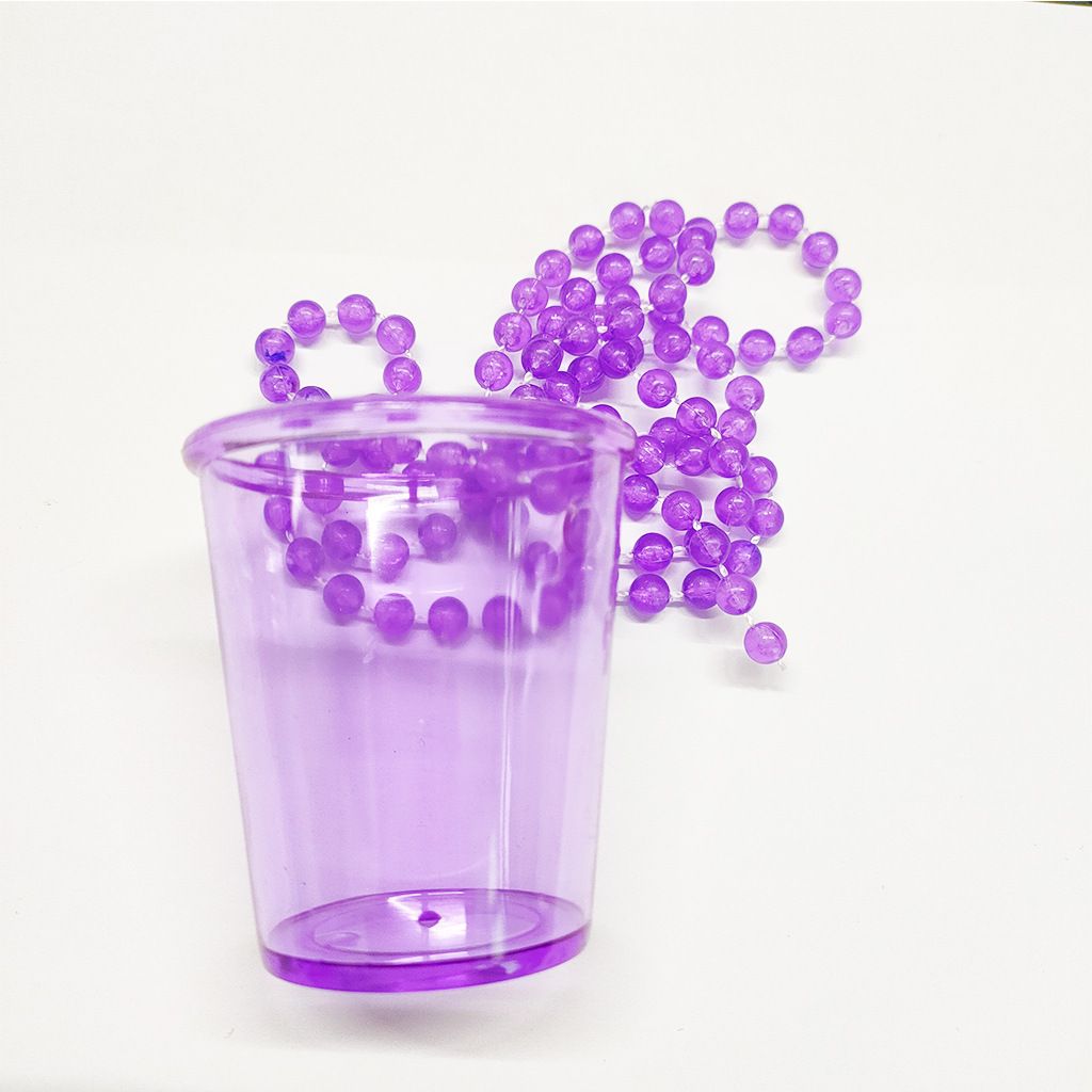 Collar terminado de carnaval irlandés con cuentas redondas de plástico de colores accesorios de fiesta venta al por mayor