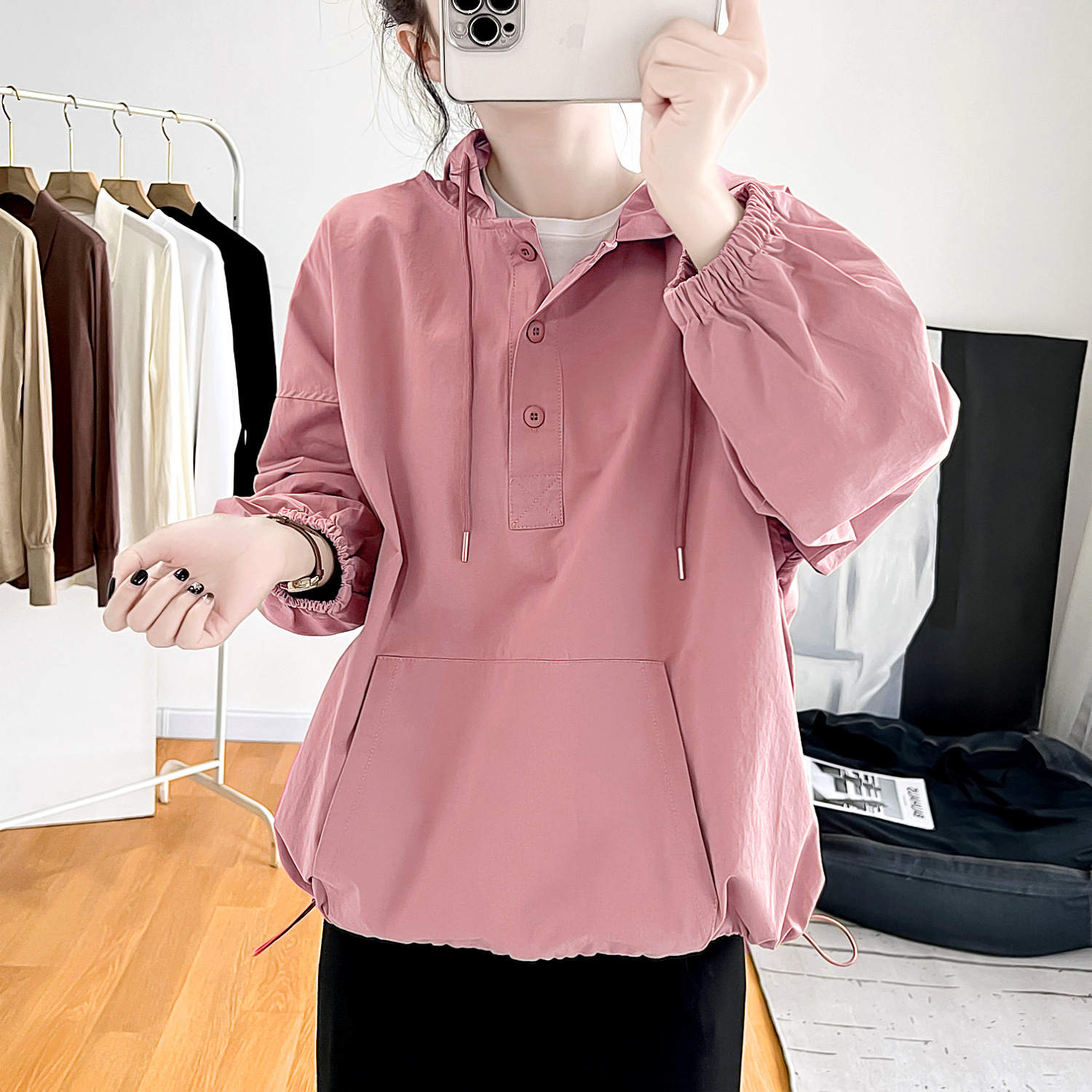 D8072 770K ÁO KHOÁC NỮ SHETDCL DÀI TAY MŨ LIỀN MÙA XUÂN THU ĐÔNG PHỤC CỔ CỔ ĐIỂN THỜI TRANG NỮ G02 SẢN PHẨM MỚI
