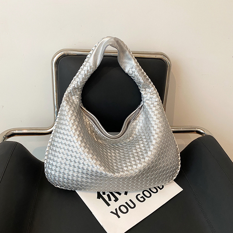 Cross-Border Niche French Woven Bag For Women - Elegant Versatile Handbag, Underarm Shoulder Bag, Textured Commuter Bag - Thumbnail 6