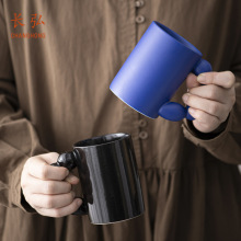 长弘小众设计个性马克杯韩式克莱因蓝陶瓷咖啡杯下午茶高颜值水杯