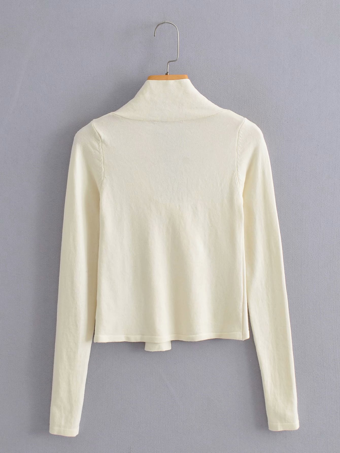 stitching temperament self-cultivation versatile knitted bottoming shirt top   NSAM29984