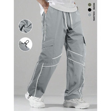O 64501 Striped multi-pocket couple pants �l�y�����H���eѝ