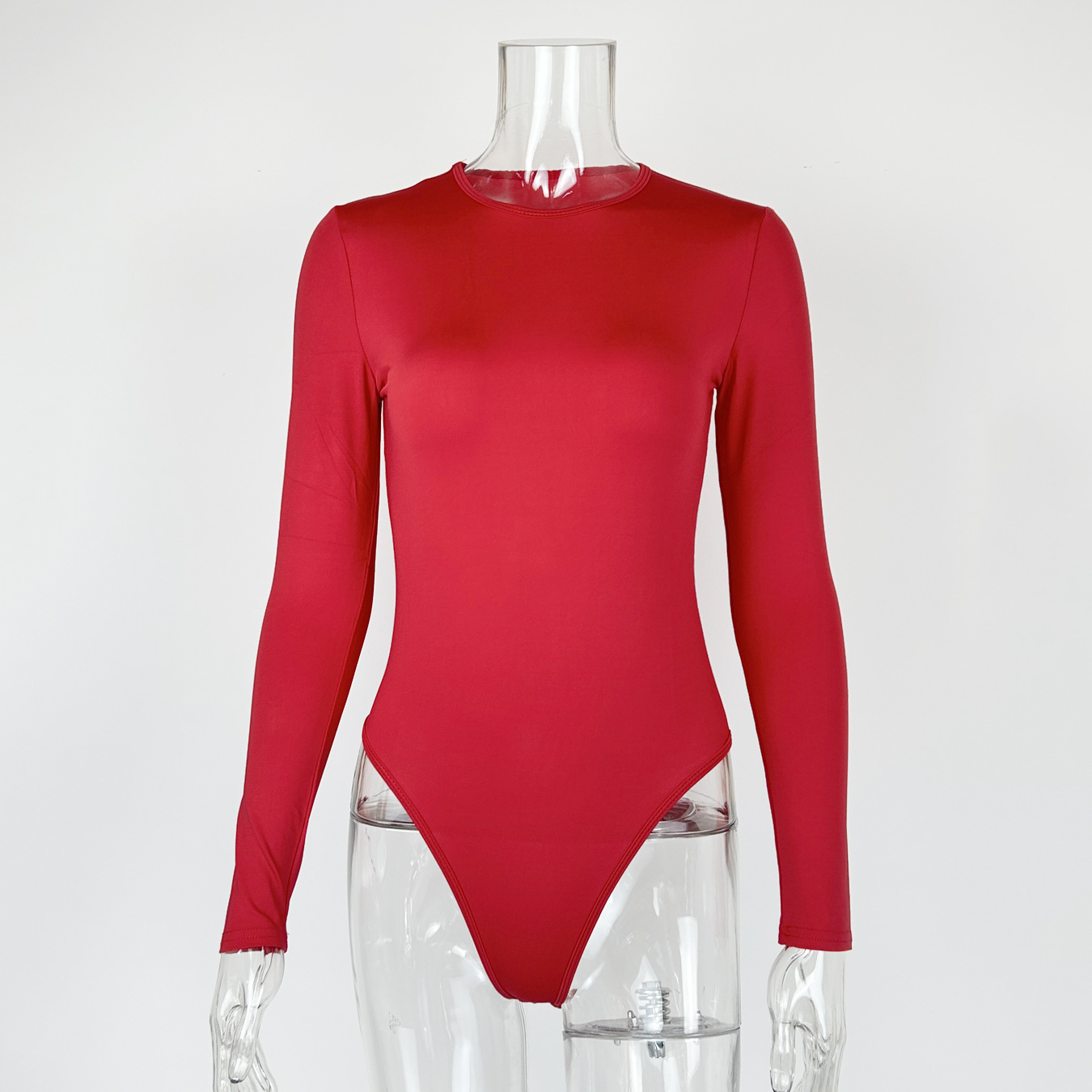 2025 europeo y americano transfronterizo otoño e invierno ropa de mujer Amazon casual blusa de fondo manga larga ajustada bodysuit
