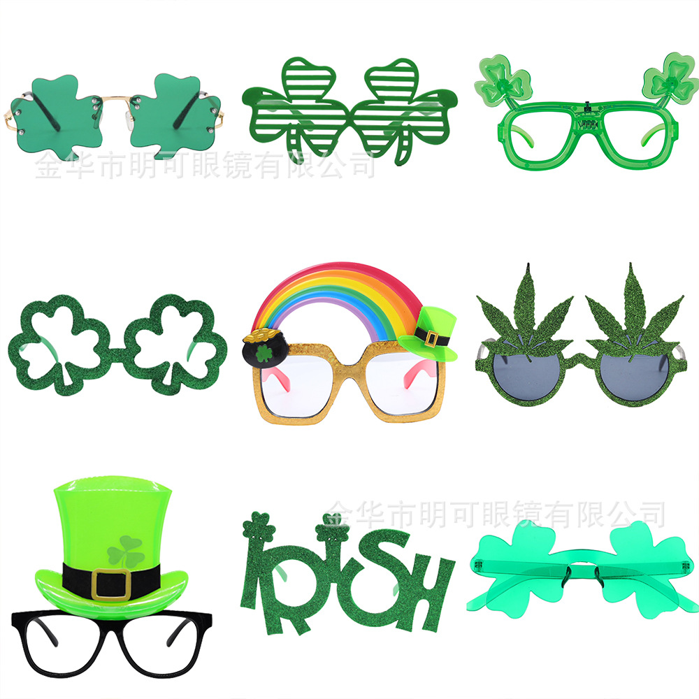 Gafas de Trébol para Fiesta ABS Decorativo para Fiesta del Día de San Patricio image 6