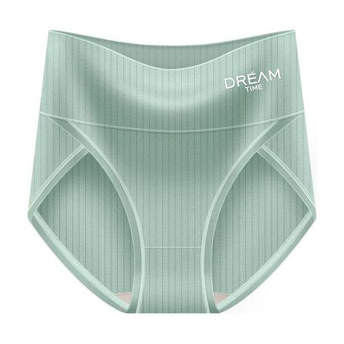 Summer thin silk crotch high-waist pure cotton girls' underwear, leg-free high slit, butt-lifting and belly-controlling briefs for women