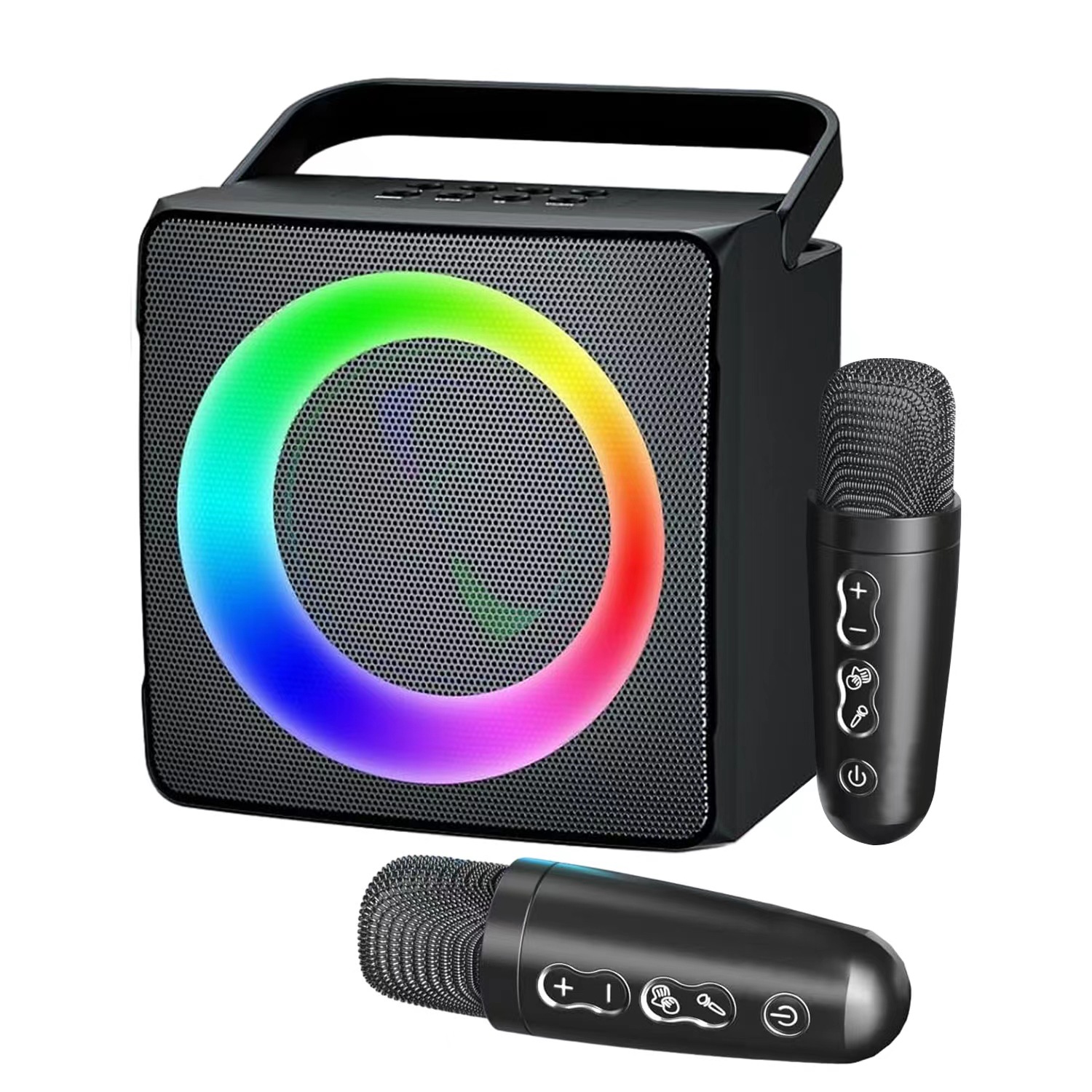 Al Aire Libre SD508 portátil inalámbrico karaoke máquina Bluetooth audio Doble micrófono inalámbrico micrófono audio en vivo