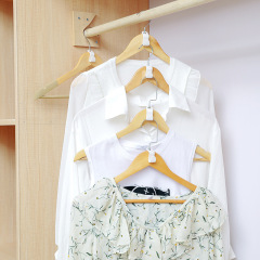 T wholesale solid color hanger connection hook fashionable clothes hanger connection buckle thickened plastic stackable connection buckle hook