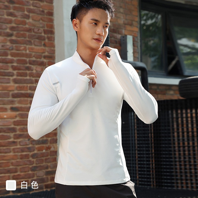 Fuente de fábrica de ropa de secado rápido para hombres al aire libre camiseta deportiva casual camiseta de manga larga camiseta polo ropa de fitness para hombres