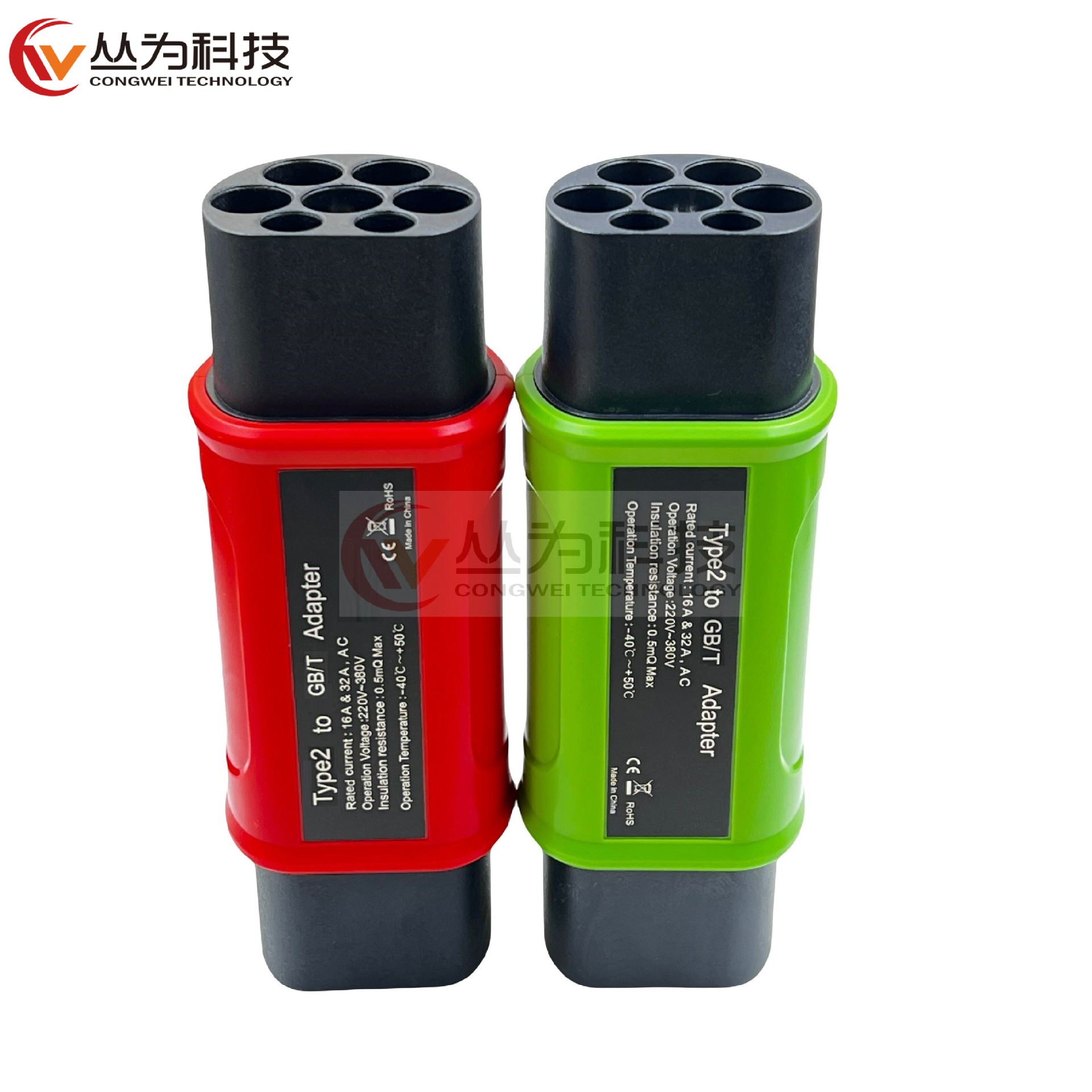 Type2 to GB/T Adapter新能源充欧标充电枪转国标汽车转换器接头